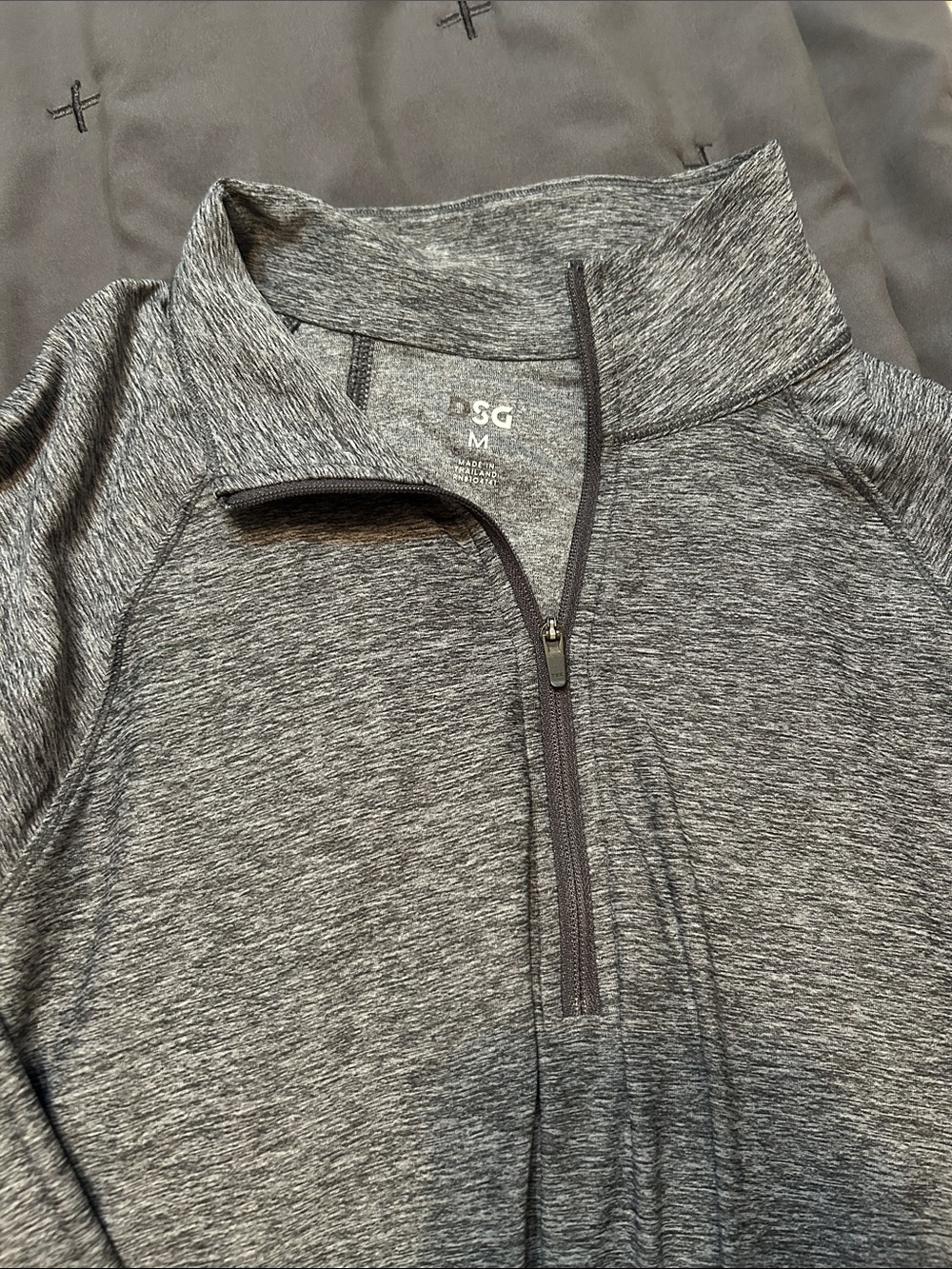 DSG womans Heathered Gray Half-Zip Pullover